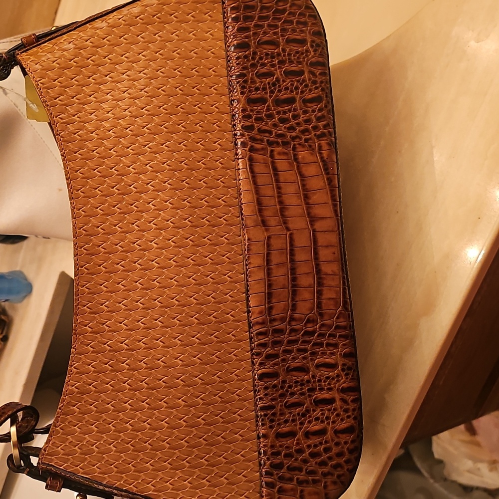 NWT Brahmin Brown Tote with Nautical Design